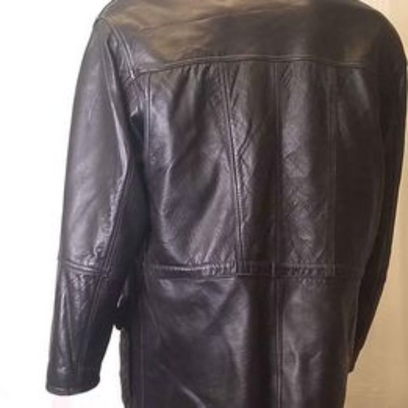 Men's Large leather coat. The Olde Hide House genuine leather, Free delivery. - Picture 3 of 9
